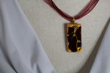 Load image into Gallery viewer, Ruby Red Glass Necklace, Red Pendant, Unique one of a kind gift