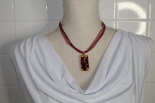 Load image into Gallery viewer, Ruby Red Glass Necklace, Red Pendant, Unique one of a kind gift