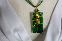 Load image into Gallery viewer, Emerald, Green Glass Necklace, Emerald Glass Necklace, Unique Handmade Gift