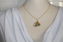 Load image into Gallery viewer, Teal Glass Necklace, Unique Handmade Gift