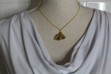 Load image into Gallery viewer, Teal Glass Necklace, Unique Handmade Gift