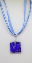 Load image into Gallery viewer, Blue Glass Necklace, Unique Handmade gift