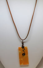 Load image into Gallery viewer, Orange Glass Necklace, Unique Handmade Gift