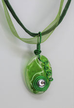 Load image into Gallery viewer, Green, Green Glass Necklace, Chartreuse, Unique Handmade Gift