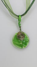 Load image into Gallery viewer, Green, Green Glass Necklace, Chartreuse, Unique Handmade Gift