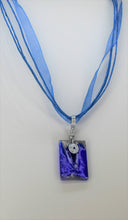 Load image into Gallery viewer, Blue Glass Necklace, unique handmde gift