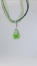 Load image into Gallery viewer, Green, Green Glass Necklace, Chartreuse, Unique Handmade Gift