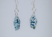 Load image into Gallery viewer, Earrings, Blue Flower Earrings Polygon, Unique Handmade Gift