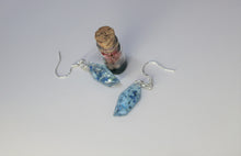 Load image into Gallery viewer, Earrings, Blue Flower Earrings Polygon, Unique Handmade Gift