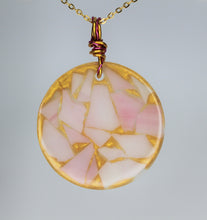 Load image into Gallery viewer, Pink Glass Necklace, Unique Handmade Gift