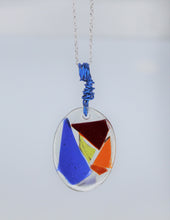 Load image into Gallery viewer, Rainbow Glass Necklace, Unique Handmade Gift
