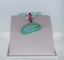 Load image into Gallery viewer, Teal Glass Necklace, Unique Handmade Gift