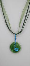 Load image into Gallery viewer, Green, Green Glass Necklace, Emerald Glass, Chartreuse, Unique Handmade Gift