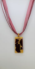 Load image into Gallery viewer, Ruby Red Glass Necklace, Red Pendant, Unique one of a kind gift