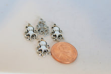 Load image into Gallery viewer, Octopus Charms, Octopus earring charm, Octopus pendant charm, Octopus necklace charm, Octopus Bracelet Charm
