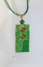Load image into Gallery viewer, Emerald, Green Glass Necklace, Emerald Glass Necklace, Unique Handmade Gift