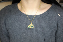 Load image into Gallery viewer, Teal Glass Necklace, Unique Handmade Gift