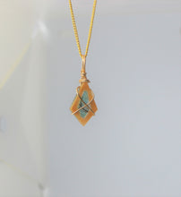 Load image into Gallery viewer, Teal Glass Necklace, Unique Handmade Gift