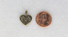 Load image into Gallery viewer, Heart, Paisley heart, Filigree heart charms