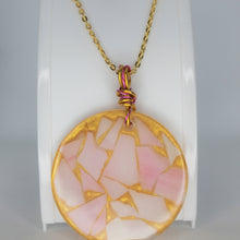 Load image into Gallery viewer, Pink Glass Necklace, Unique Handmade Gift