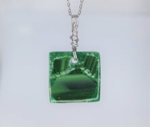 Load image into Gallery viewer, Emerald, Green Glass Necklace, Emerald Necklace, Unique Handmade Gift