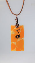 Load image into Gallery viewer, Orange Glass Necklace, Unique Handmade Gift
