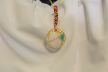 Load image into Gallery viewer, Teal and Pink Glass Necklace, Unique Handmade Gift