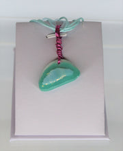Load image into Gallery viewer, Teal Glass Necklace, Unique Handmade Gift