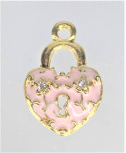 Load image into Gallery viewer, Lock, Heart, Rhinestone