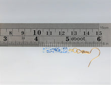 Load image into Gallery viewer, Earrings, Blue Flower Earrings, Rectangle, Unique Handmade Gift