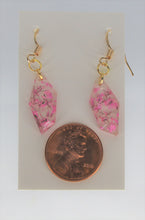 Load image into Gallery viewer, Earrings, Dark Pink Polygon Flower Earring, Unique handmade gift