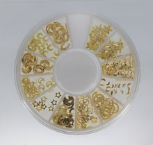 Load image into Gallery viewer, Nail Rivets Wheel, Moon, Stars, Celestial