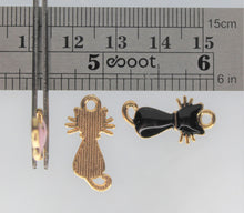 Load image into Gallery viewer, Cat, Cat Charms, Halloween, Black Cat