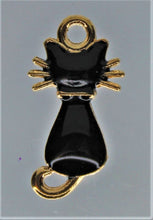 Load image into Gallery viewer, Cat, Cat Charms, Halloween, Black Cat
