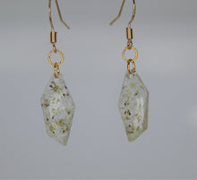 Load image into Gallery viewer, Earrings, White Flower Earrings Polygon, Unique Handmade Gift