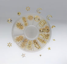 Load image into Gallery viewer, Nail Rivets Wheel, Moon, Star, Sun