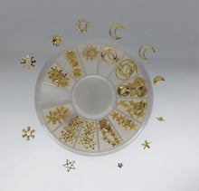 Load image into Gallery viewer, Nail Rivets Wheel, Moon, Star, Sun