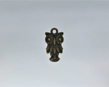 Load image into Gallery viewer, Owl Charms, Bronze or Silver Owl Charms, These Owl charms have huge eyes. Check them out.