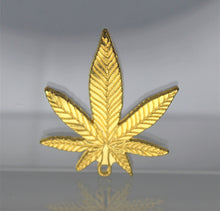 Load image into Gallery viewer, Pot Leaf Pendants, gold, silver or bronze Weed Pendants, The charms have very intricate detail and are very nice. Take a look.