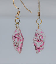 Load image into Gallery viewer, Earrings, Dark Pink Polygon Flower Earring, Unique handmade gift