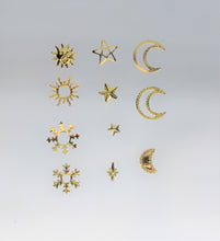 Load image into Gallery viewer, Nail Rivets Wheel, Moon, Star, Sun