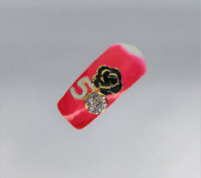 Load image into Gallery viewer, Nail Charms, Five, Rose, Rhinestone
