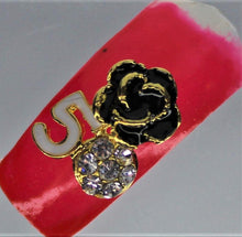 Load image into Gallery viewer, Nail Charms, Five, Rose, Rhinestone