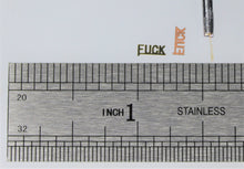 Load image into Gallery viewer, Nail Decals, Fuck - 10 Decals for 99 cents