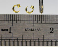 Load image into Gallery viewer, Nail Rivets, Moon, Star - 10 Rivets for 99 cents