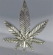 Load image into Gallery viewer, Pot Leaf Pendants, gold, silver or bronze Weed Pendants, The charms have very intricate detail and are very nice. Take a look.