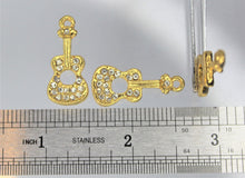 Load image into Gallery viewer, Guitar, Guitar Charms, Rhinestone Charms, Bass,