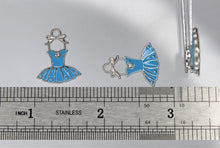 Load image into Gallery viewer, Dress, Ballet Charms, Blue Dress, Rhinestone Charm