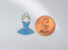 Load image into Gallery viewer, Dress, Ballet Charms, Blue Dress, Rhinestone Charm