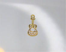 Load image into Gallery viewer, Guitar, Guitar Charms, Rhinestone Charms, Bass,